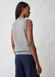 Top en fine maille avec soie et col polo, bonprix
