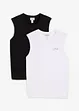 Lot de 2 débardeurs marcel 100% coton, loose, bonprix