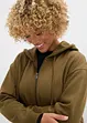 Long gilet zippé en molleton, base fendue sur les côtés, bonprix