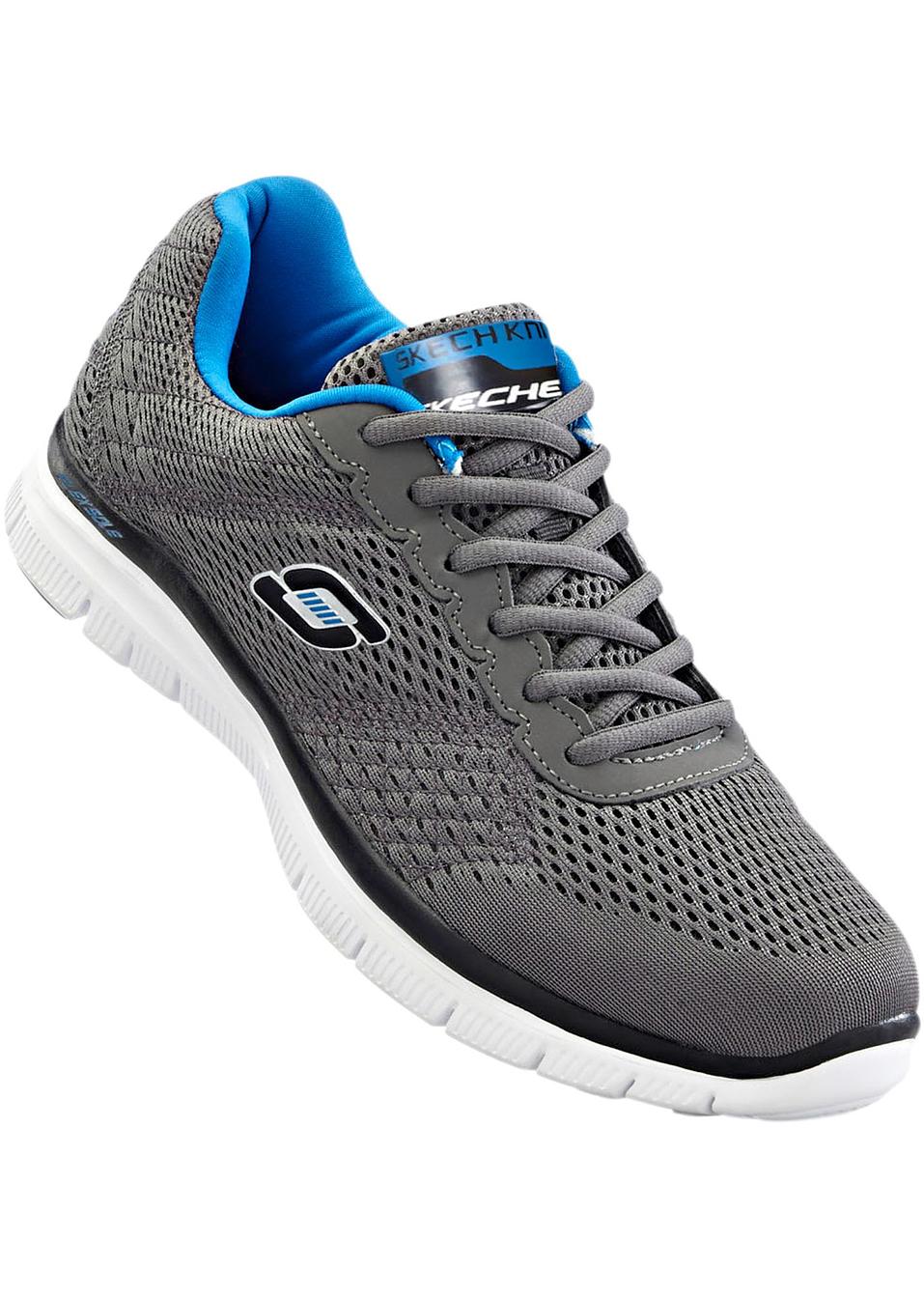 Baskets Skechers   m moire de  forme  gris turquoise Homme  