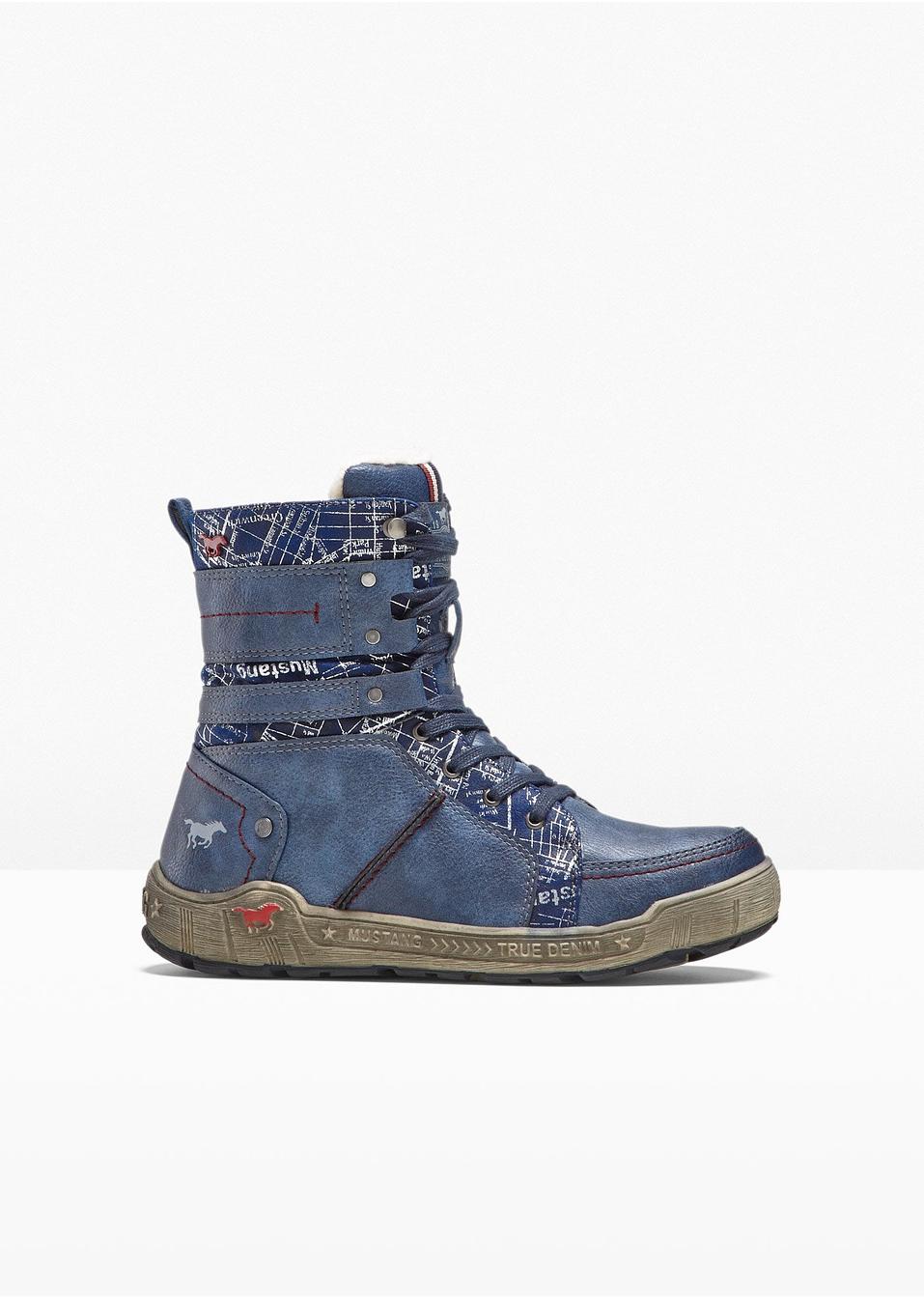 bottines mustang femme bleu