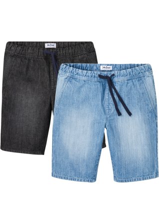 Homme John Baner Jeanswear Bermuda Long En Jean Extensible Regular