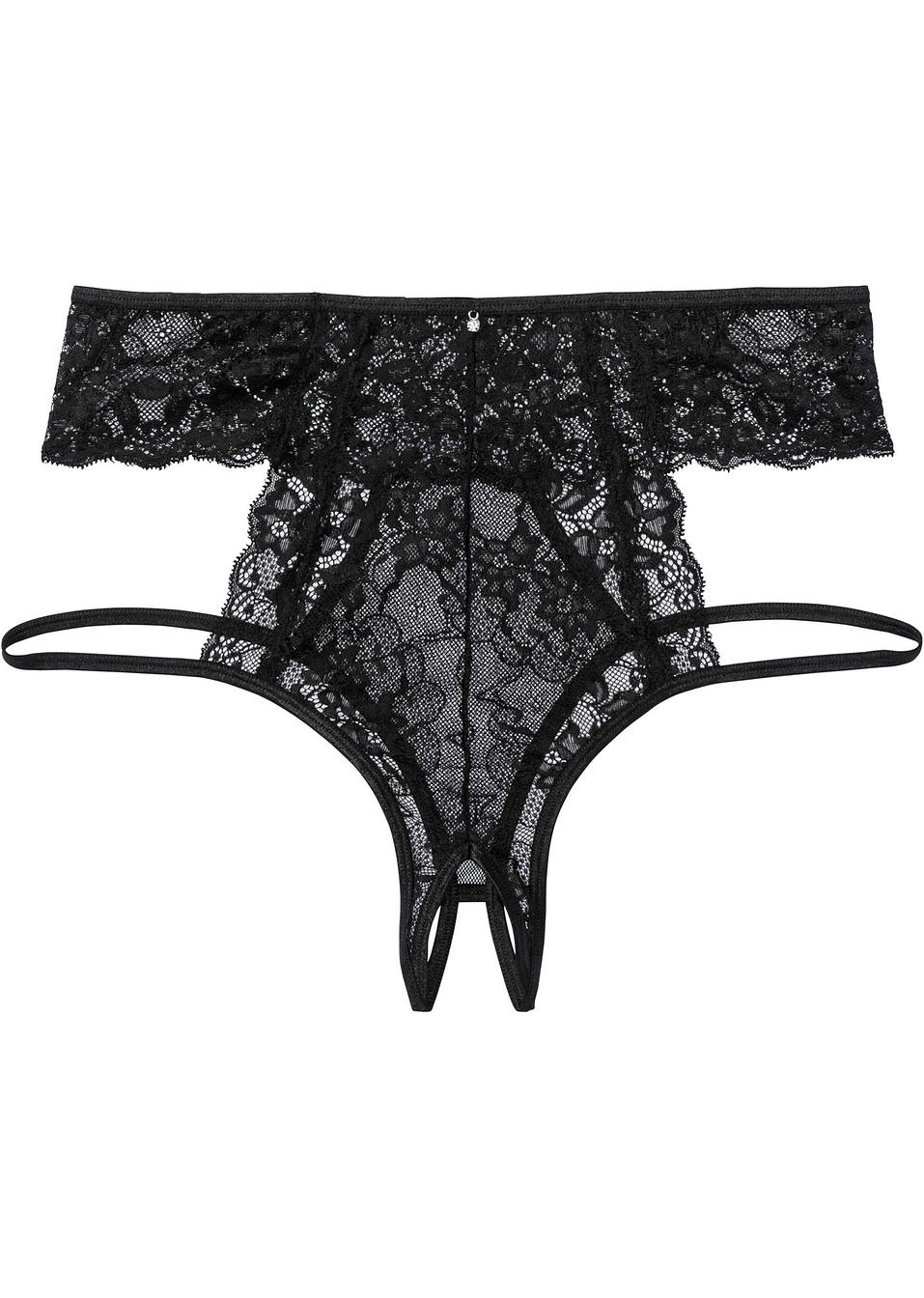 String taille haute ouvert noir - VENUS - bonprix-wa.be